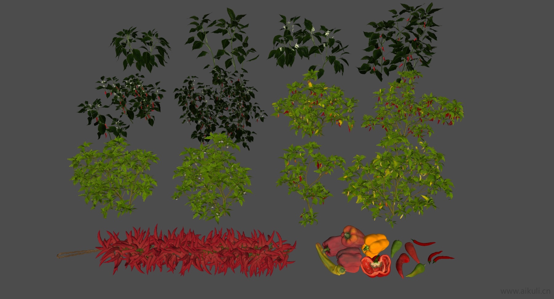 现代农作物种植箱菜箱su模型 (Q)