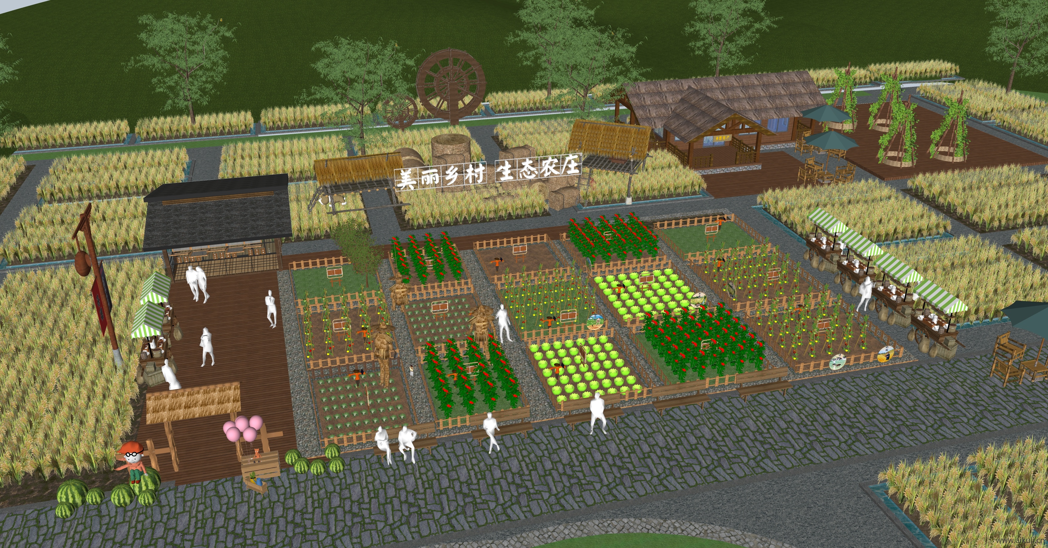 中式园艺菜园农场菜地蔬菜农作物