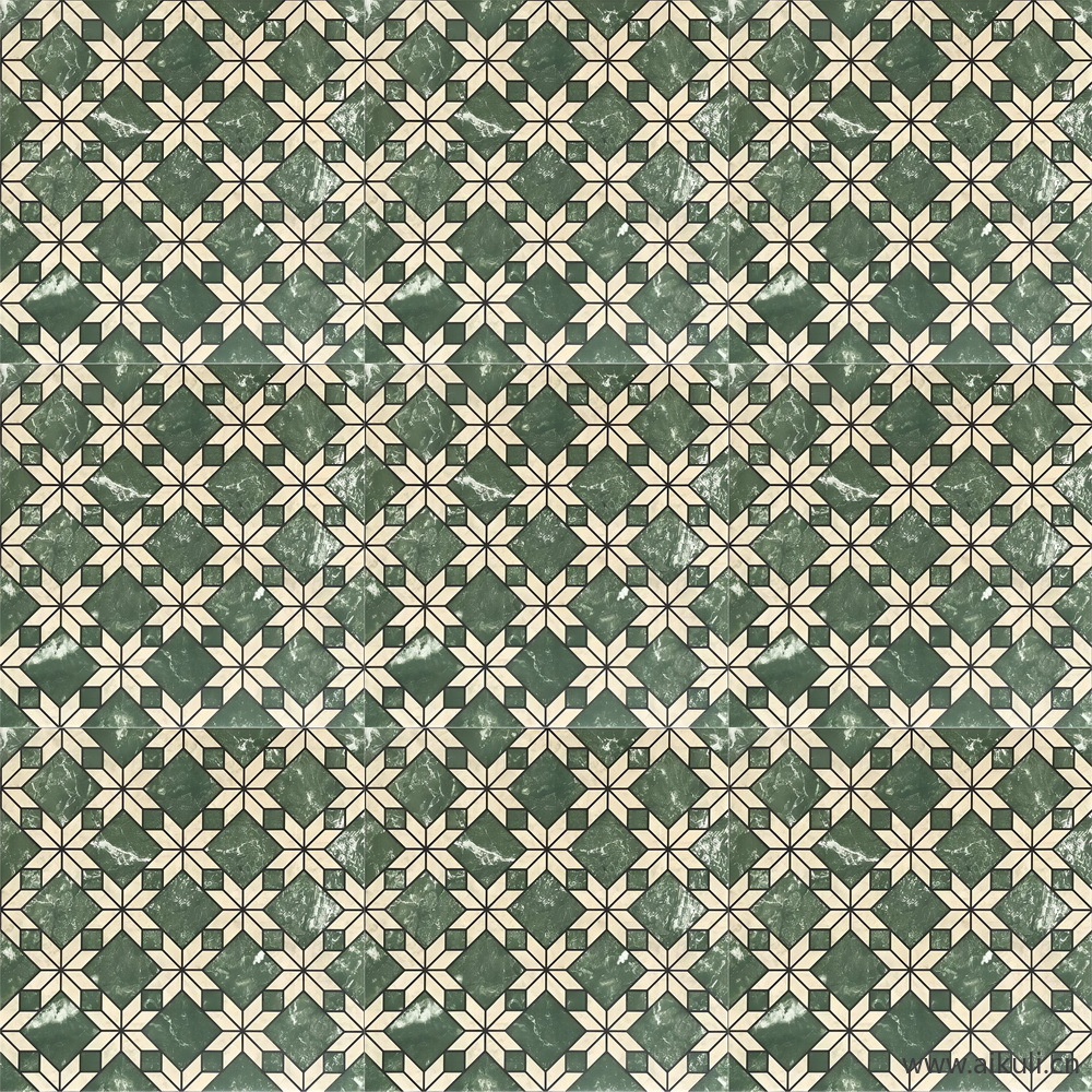 摩洛哥复古彩色花砖贴图  