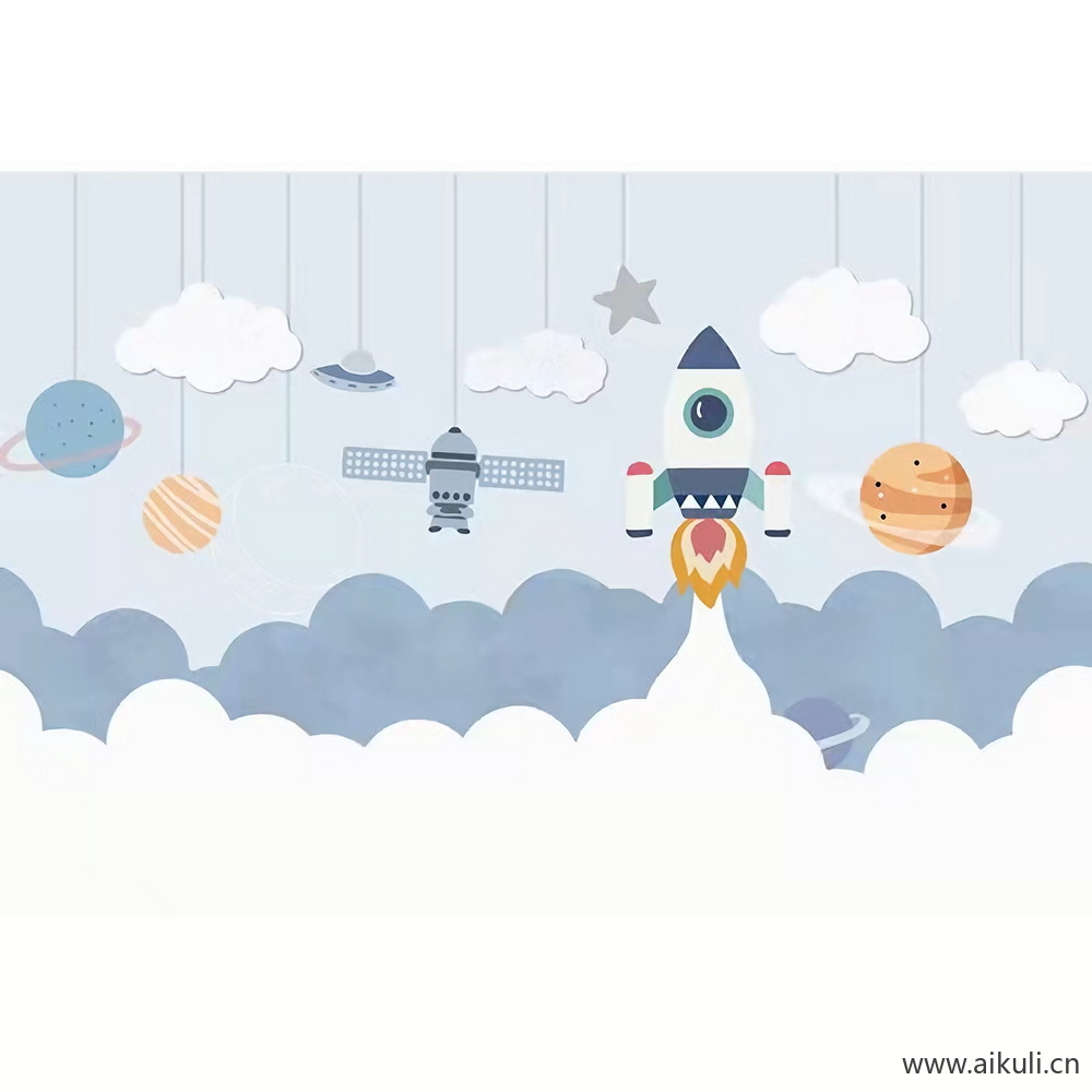 新中式卡通儿童壁纸壁画贴图 BCA