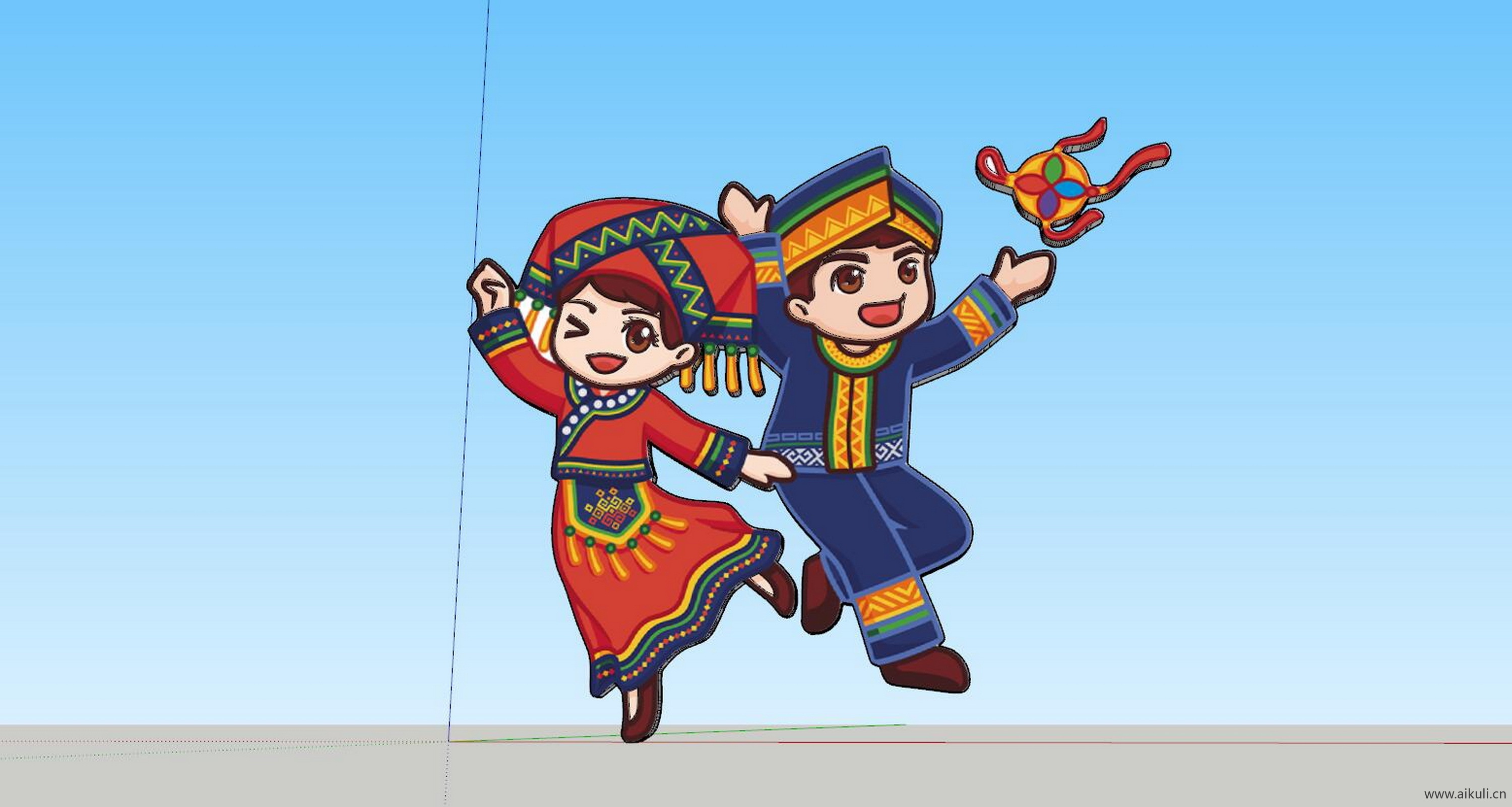 卡通民族人物