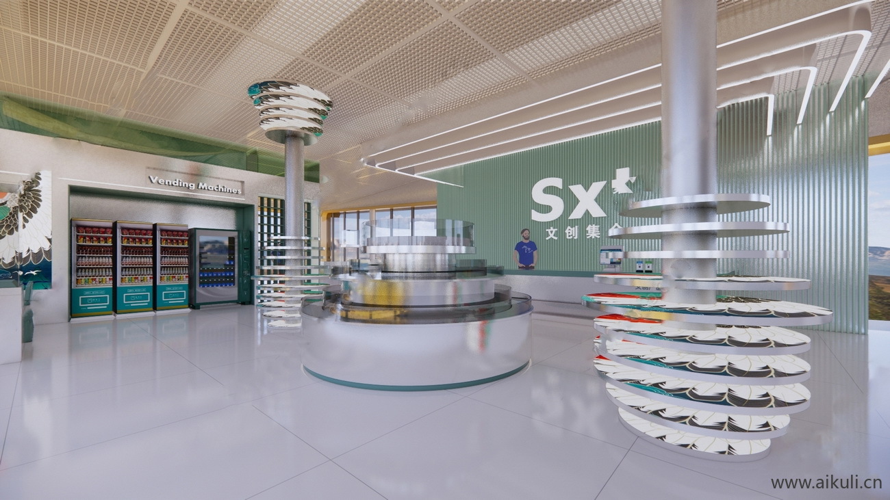 现代文创商店产品SU模型