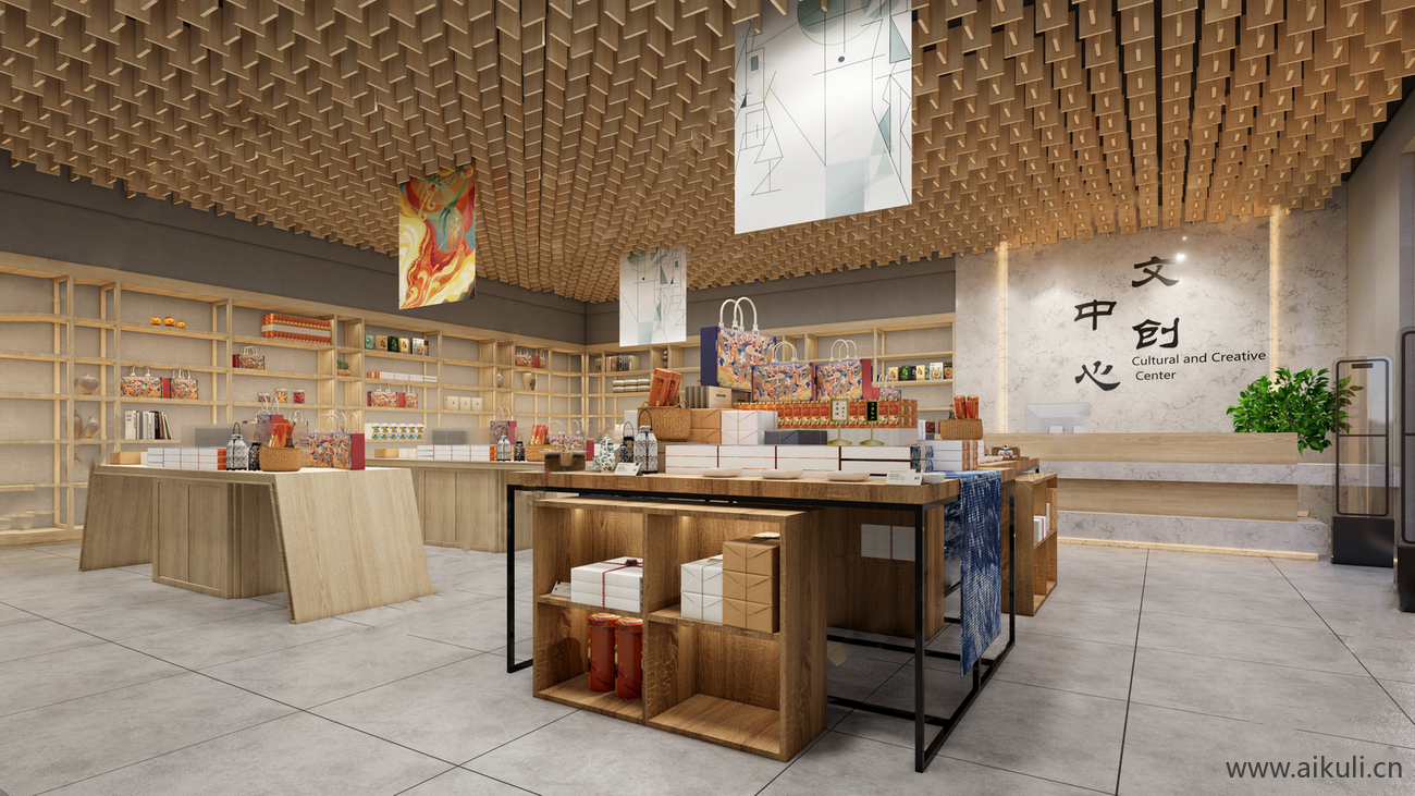代文创商店_文创产品SU模型