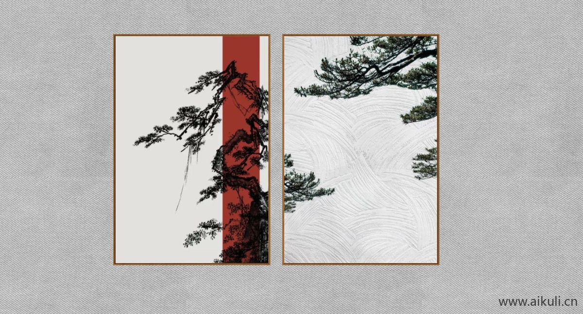 现代肌理装饰画SU模型 (8)