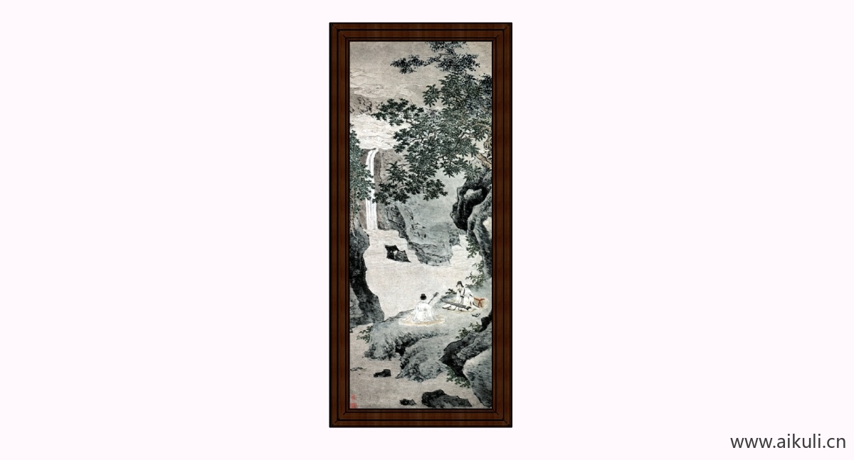 中式风格装饰画挂画SU模型E