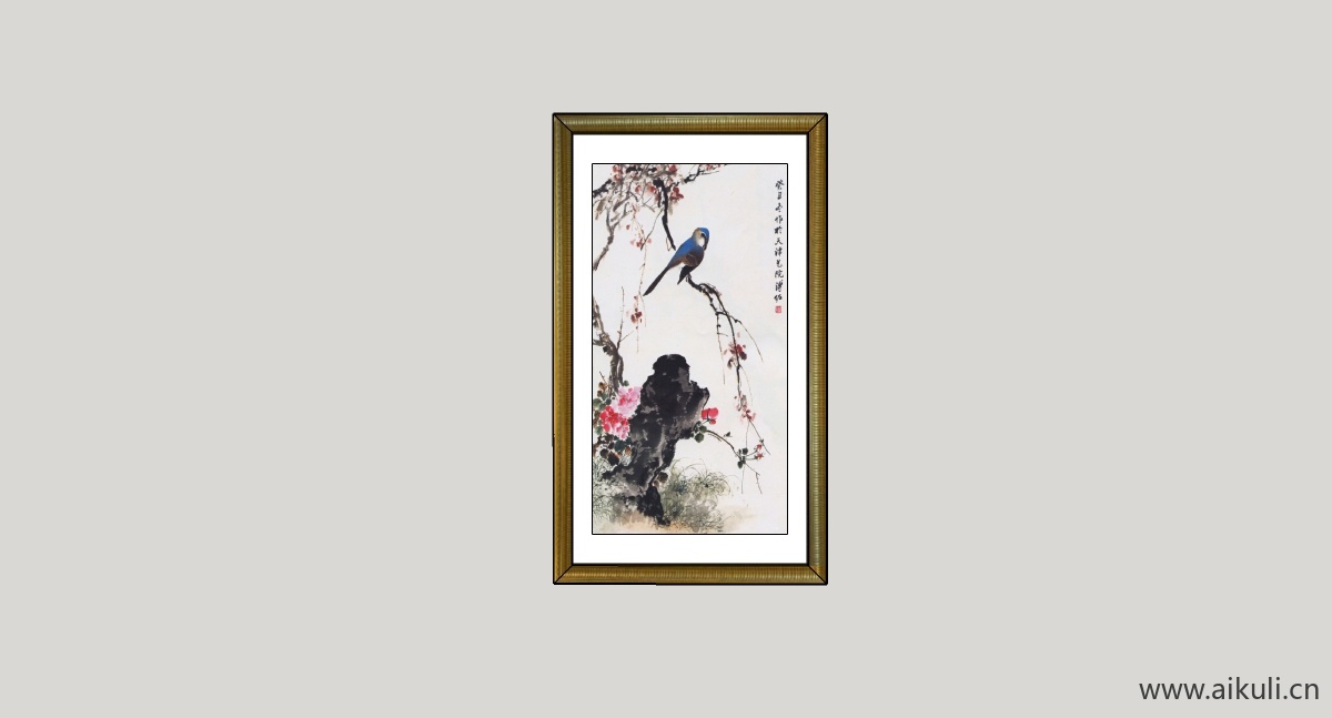 中式风格装饰画挂画SU模型BN