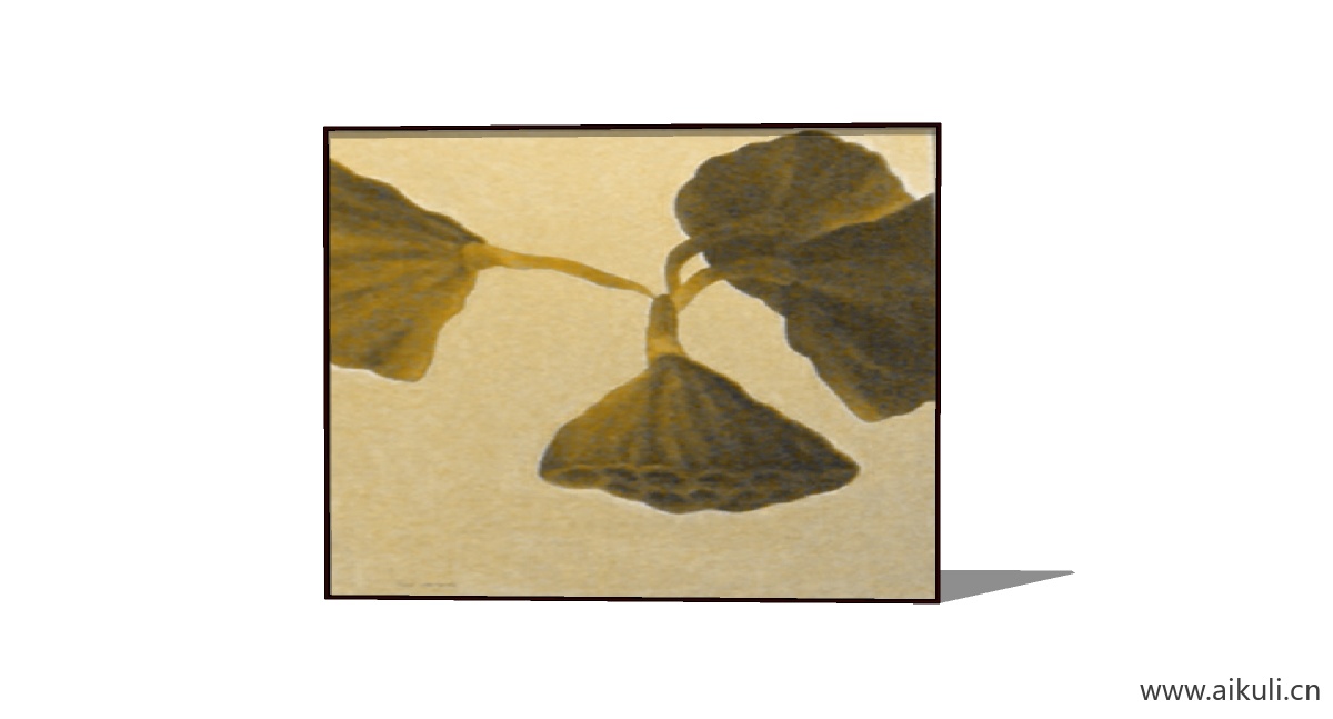 中式风格装饰画挂画SU模型L