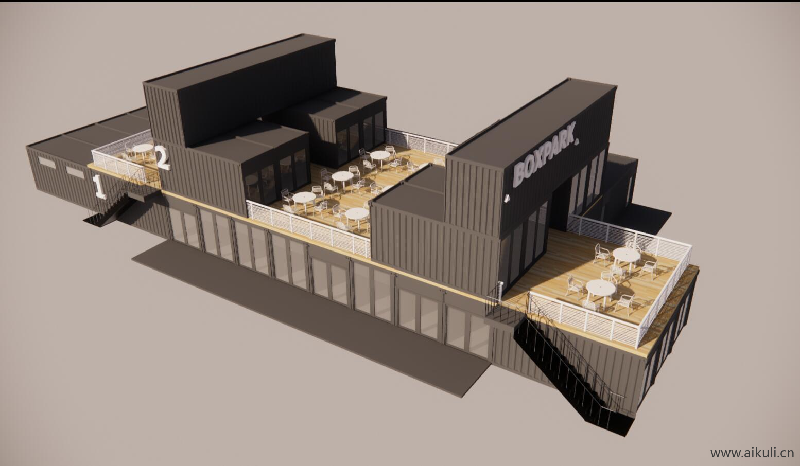 集装箱改造LOFT工业风咖啡厅咖啡馆