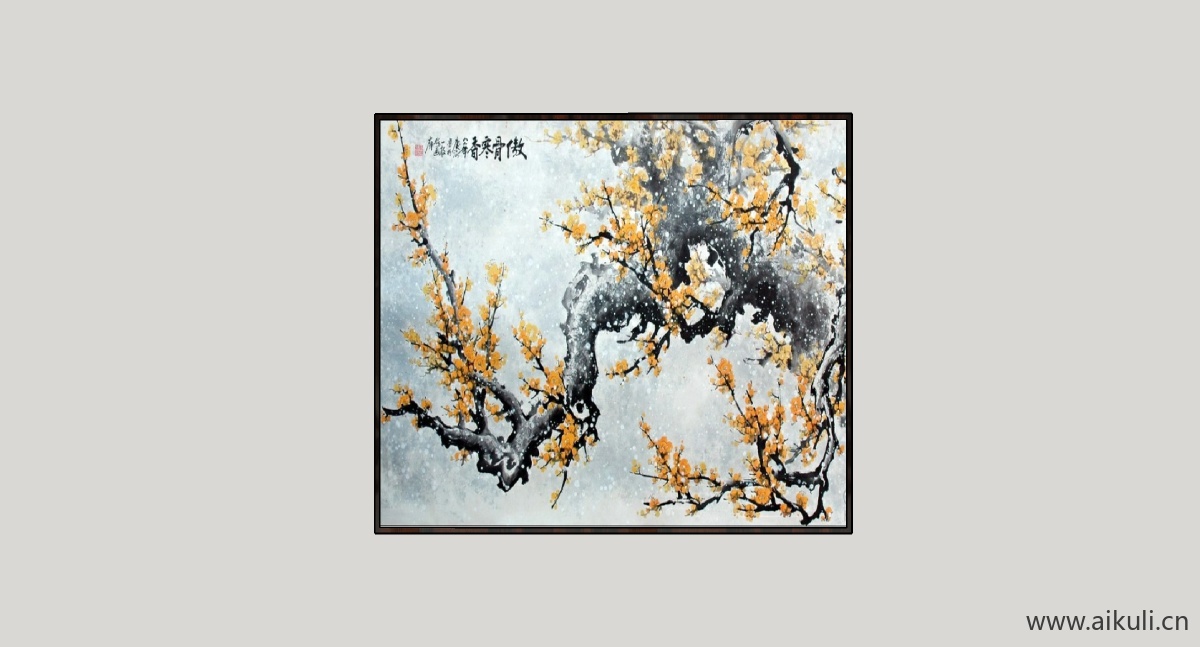 中式风格装饰画挂画SU模型BP