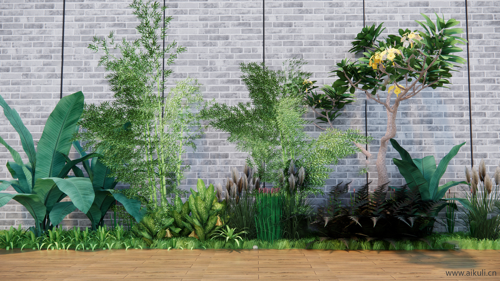 3d花境植物组团景观灌木植物SU模型T