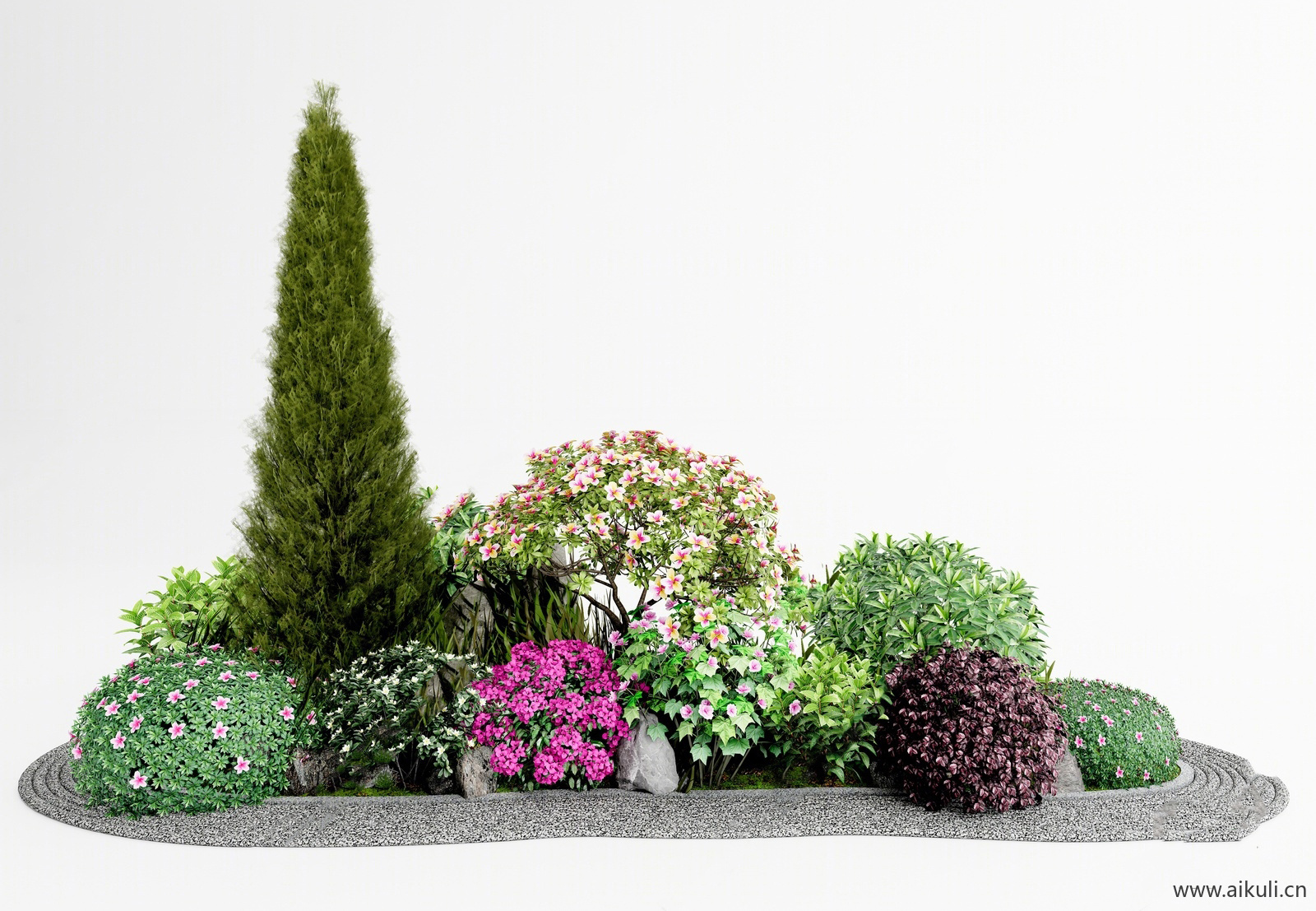 3d花境植物组团景观灌木植物SU模型BI
