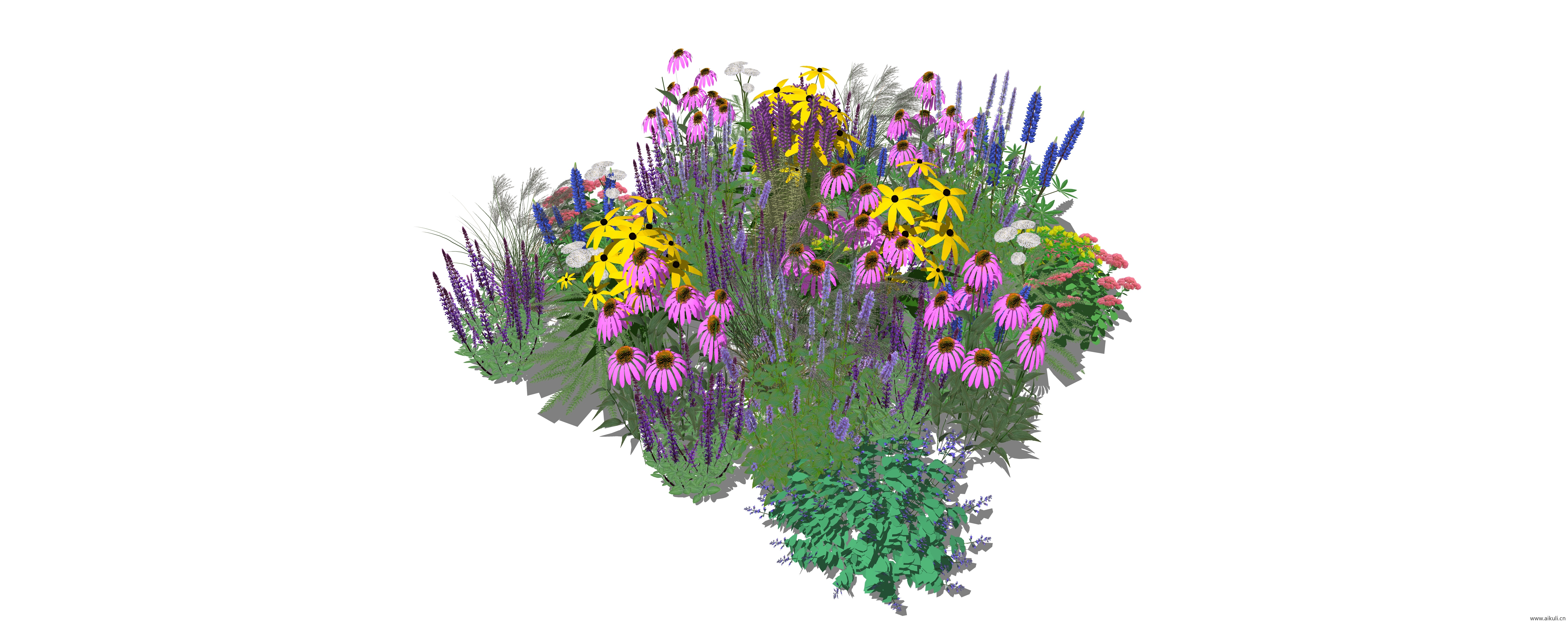 3d花境植物组团景观灌木植物SU模型M