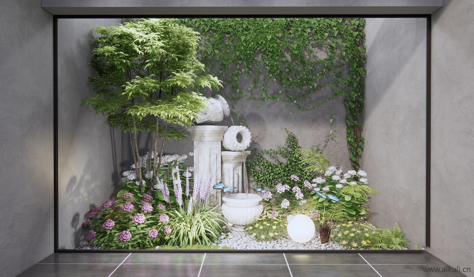 3d花境植物组团景观灌木植物SU模型P