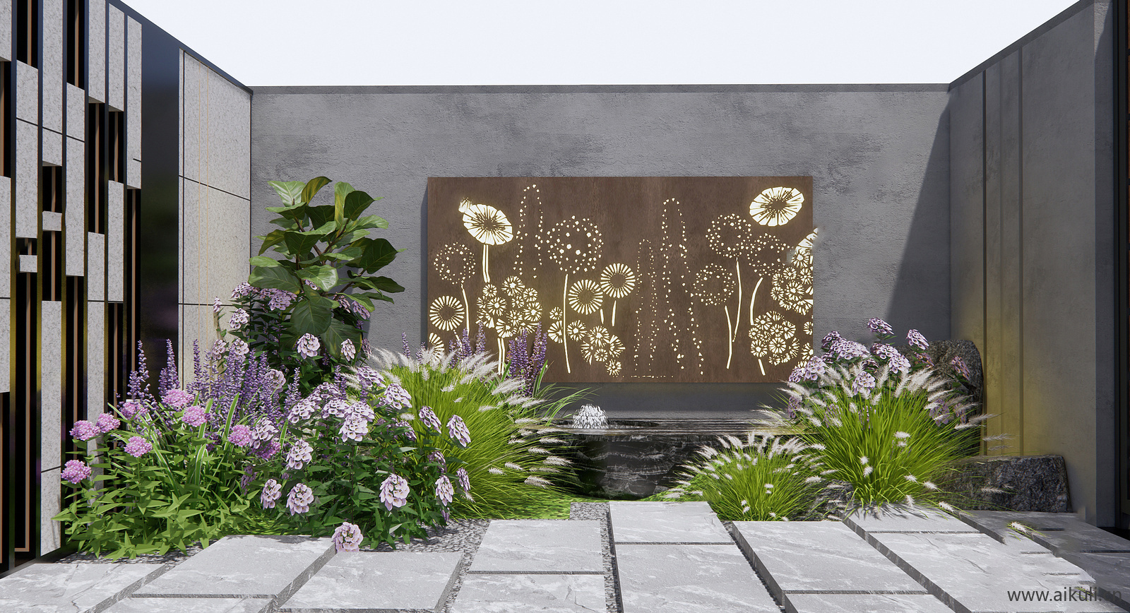 3d花境植物组团景观灌木植物SU模型O