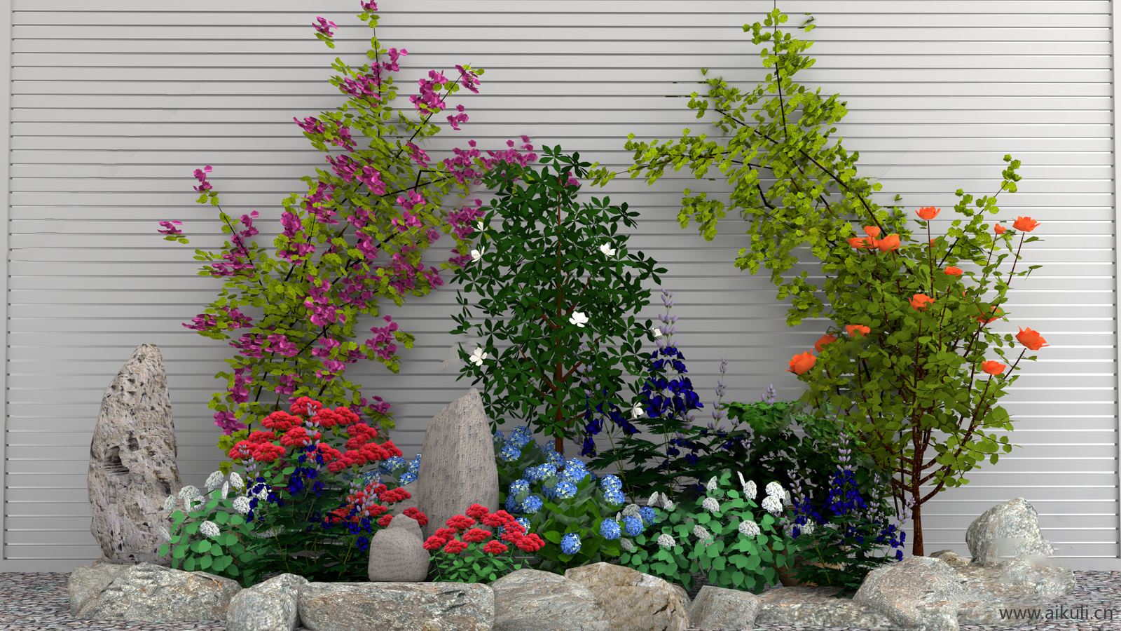 3d花境植物组团景观灌木植物SU模型Y