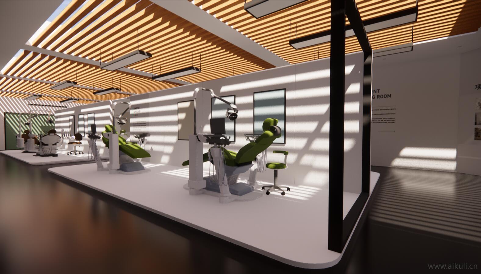 现代医院医疗器械科学展厅展馆文化墙宣传墙SU
