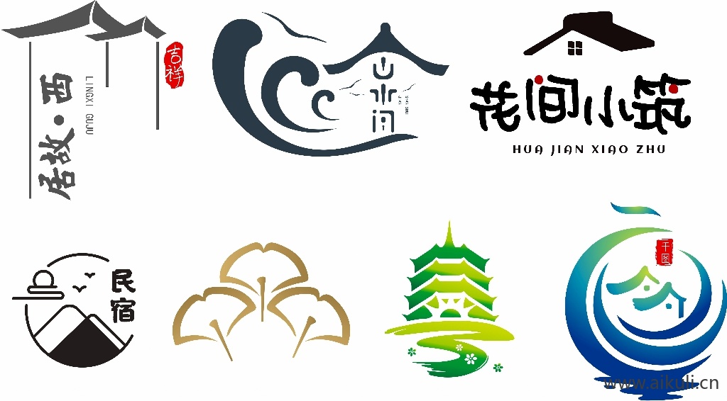 新中式LOGO标识SU模型