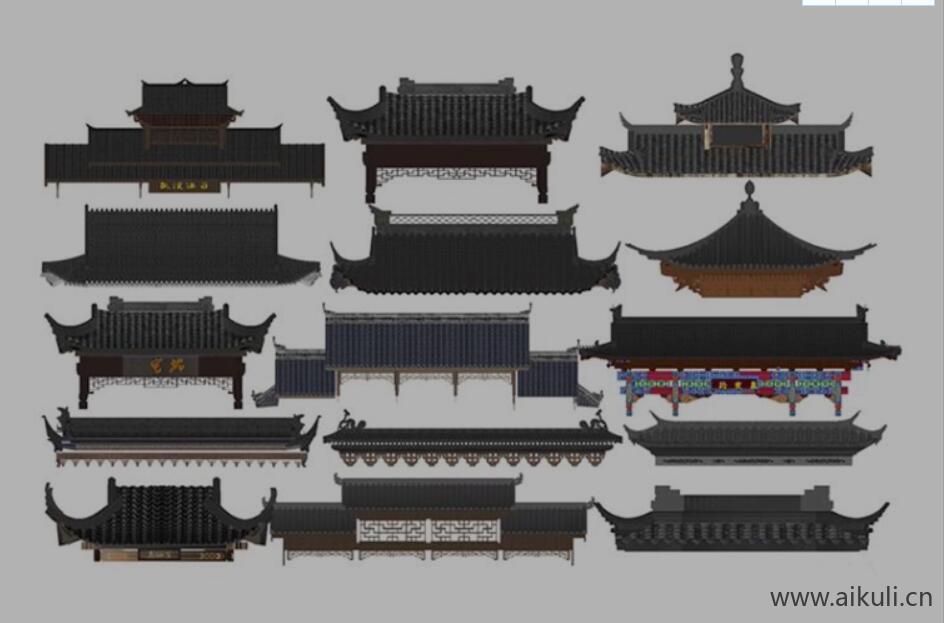 中式建筑屋檐构建3