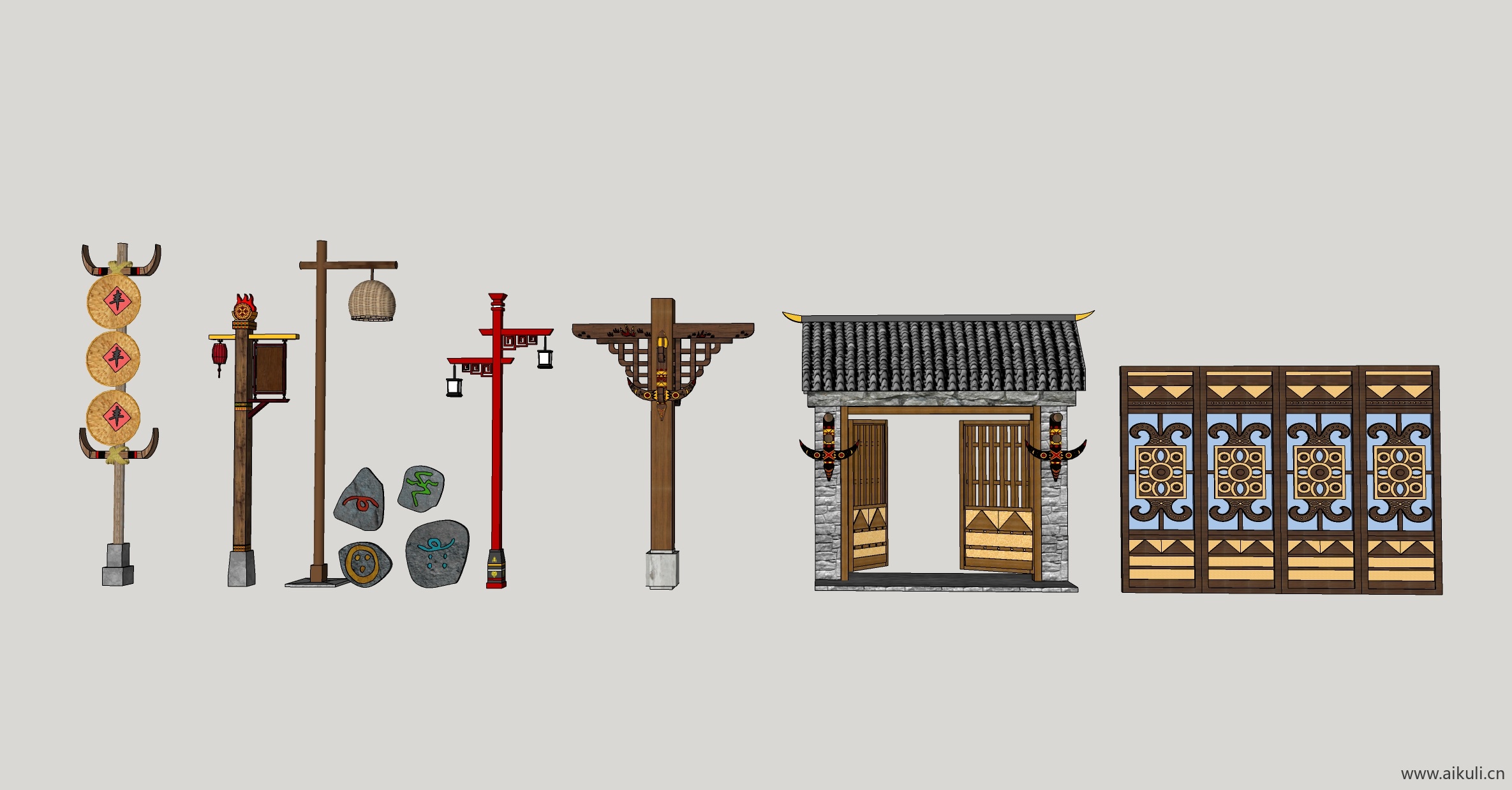 彝族景观小品 (1)