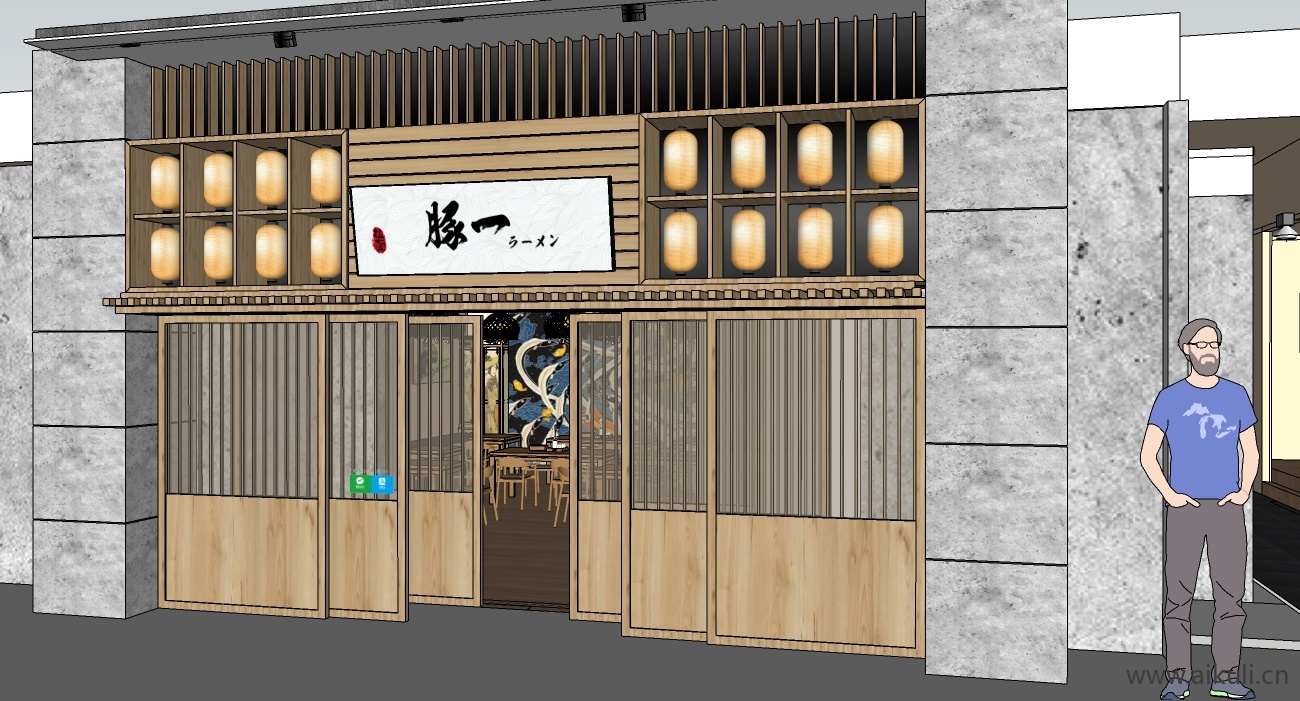 日式风格日料寿司 SU模型