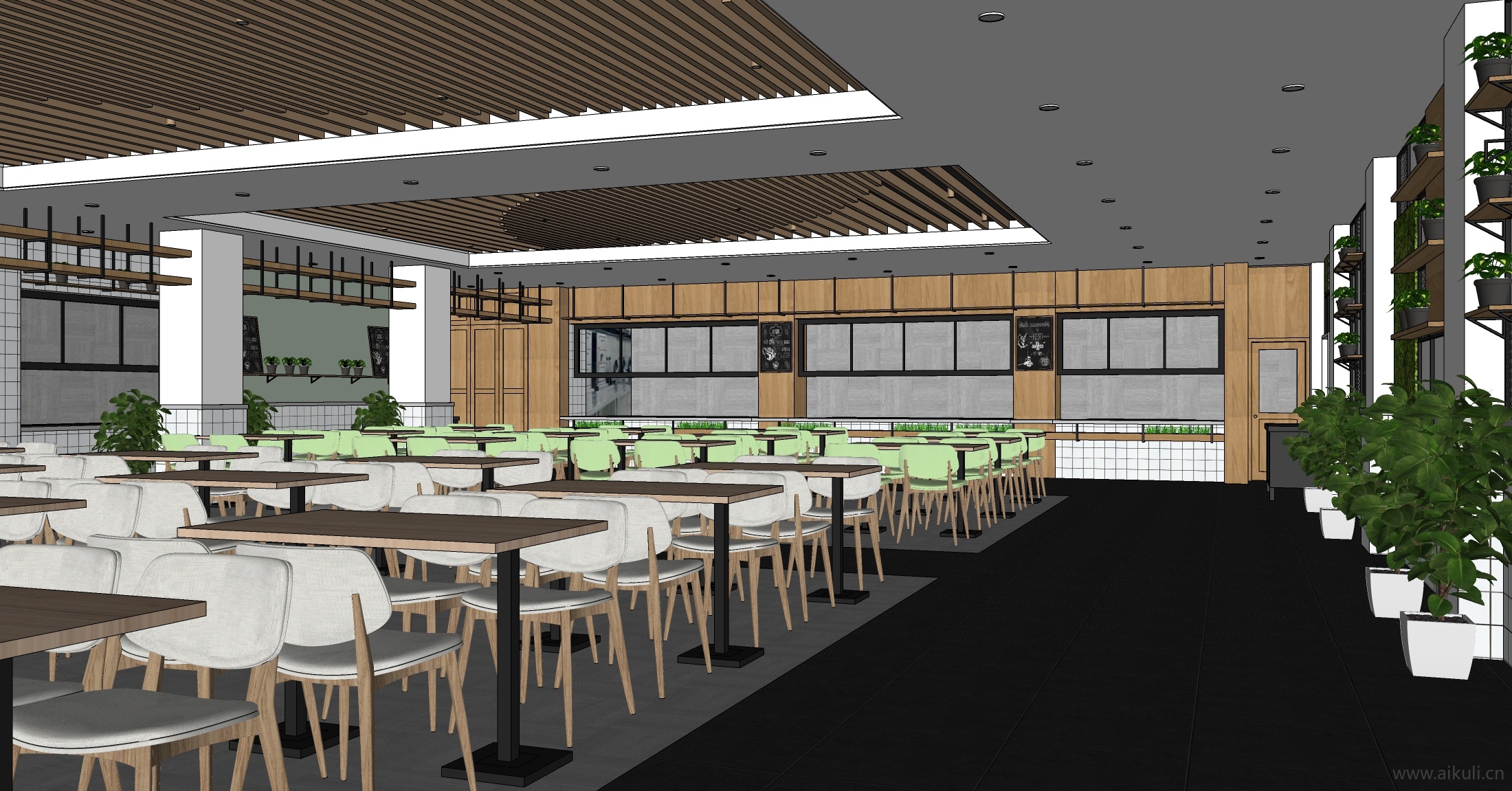 企业员工自助餐厅食堂R-SU模型