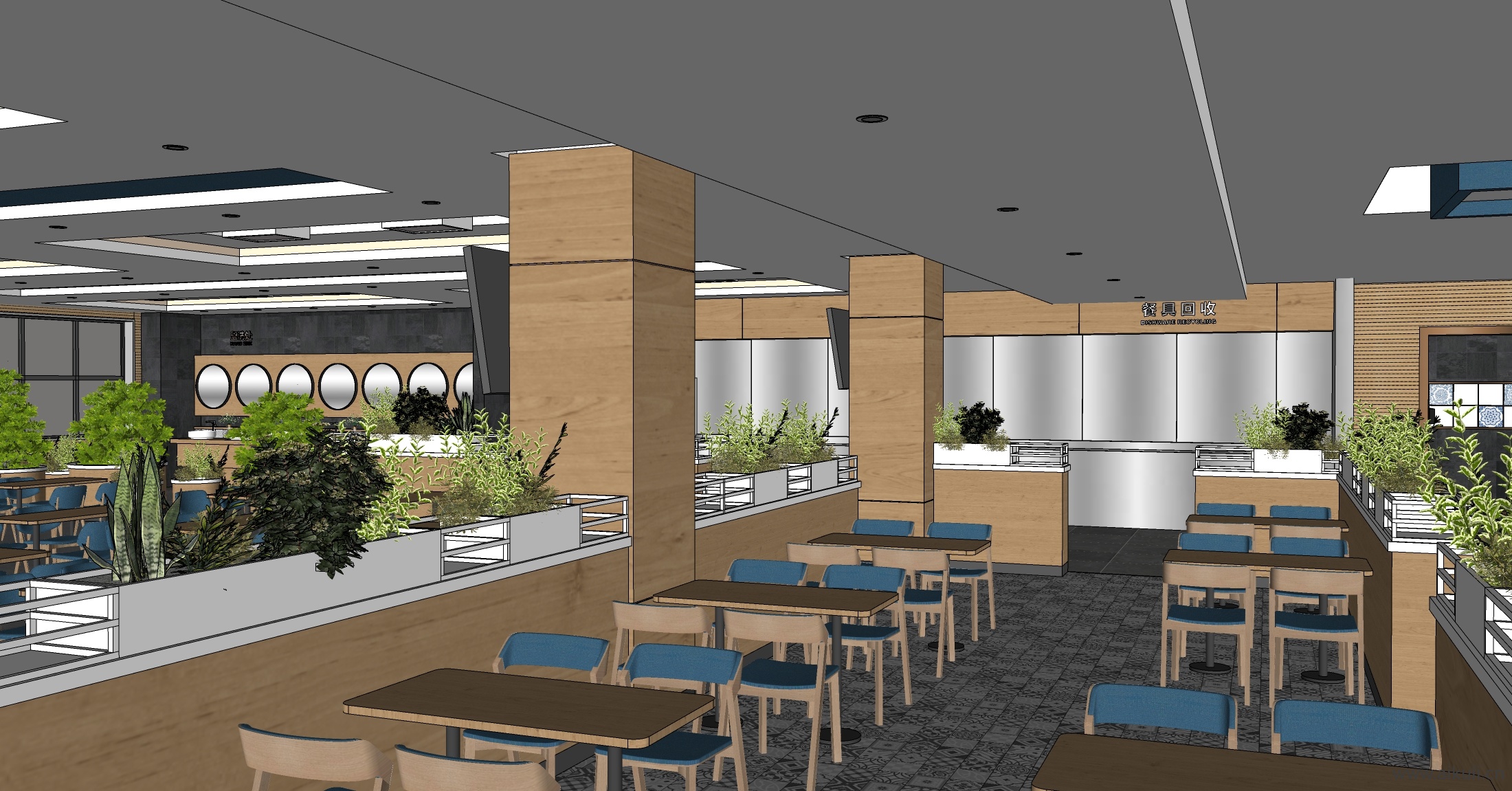 企业员工自助餐厅食堂Q-SU模型