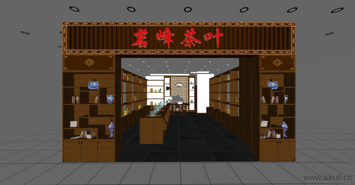 路边茶叶专卖店 烟酒店 烟酒店铺BB-SU模型