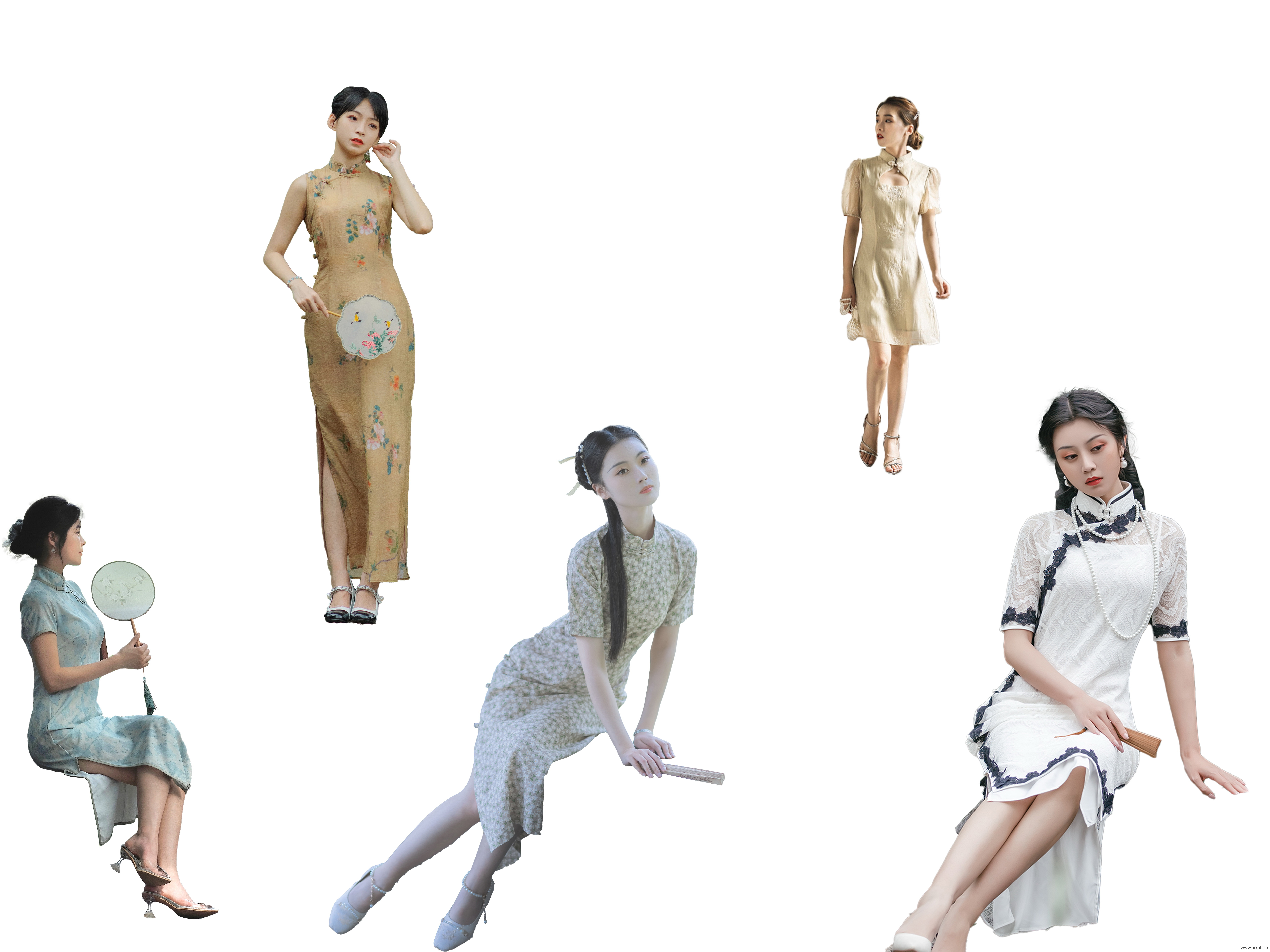 现代旗袍人物 (3)