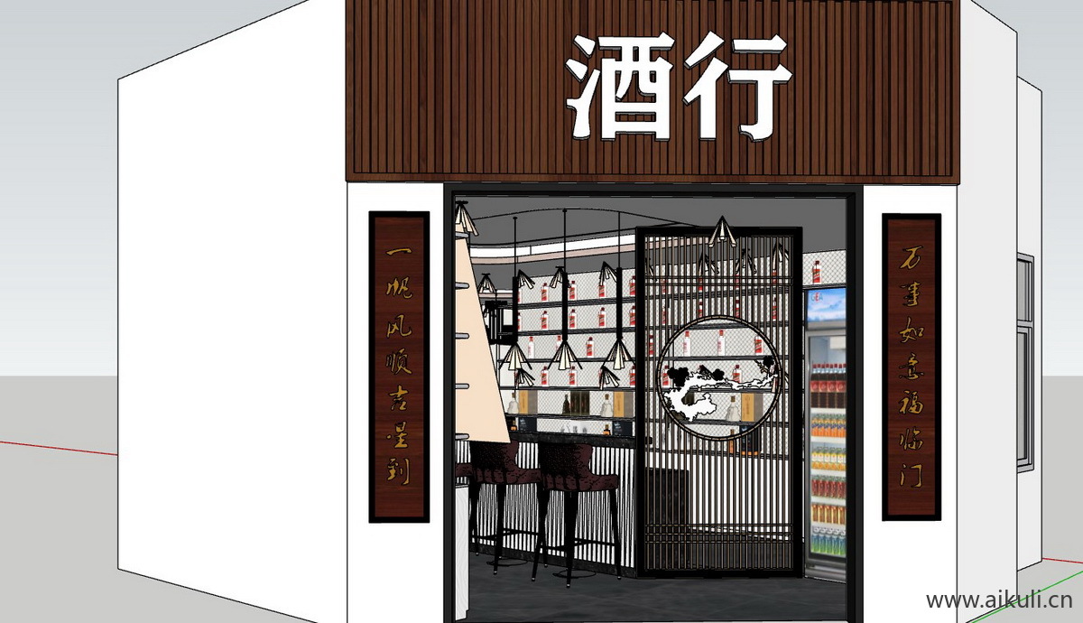 路边茶叶专卖店 烟酒店 烟酒店铺BN-SU模型