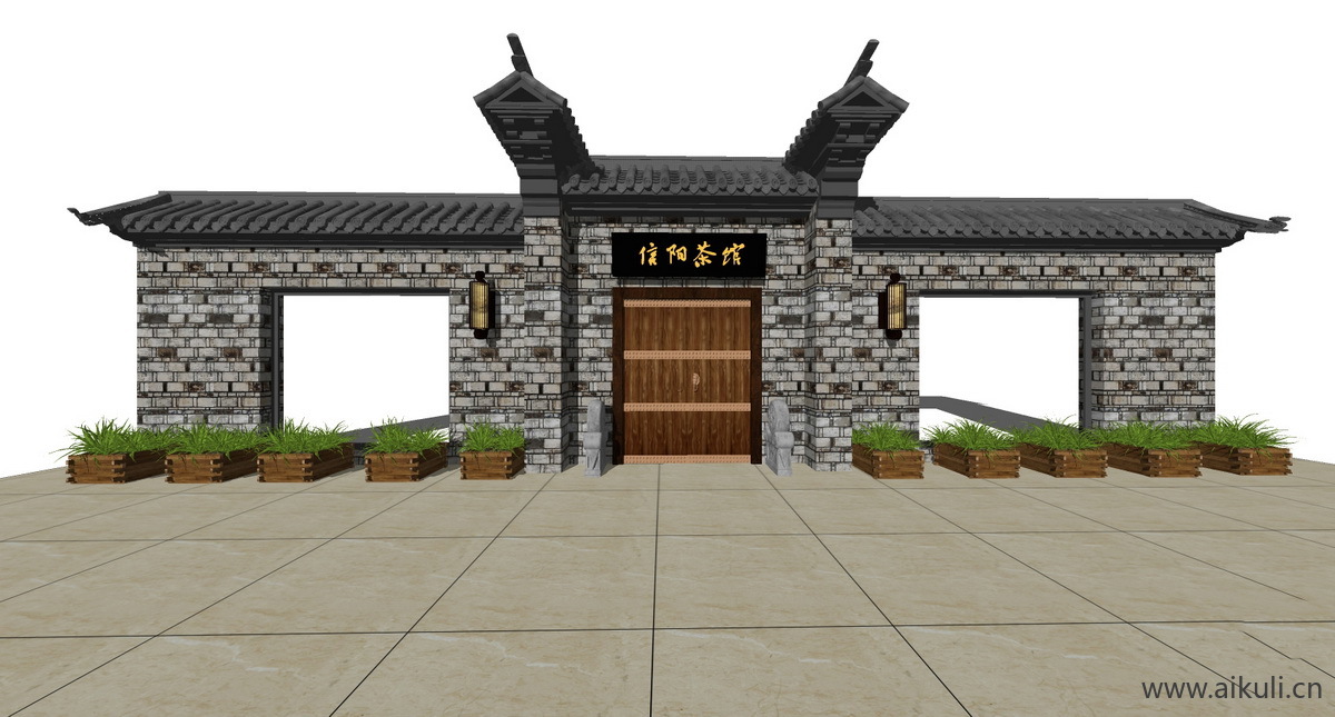 路边茶叶专卖店 烟酒店 烟酒店铺BA-SU模型
