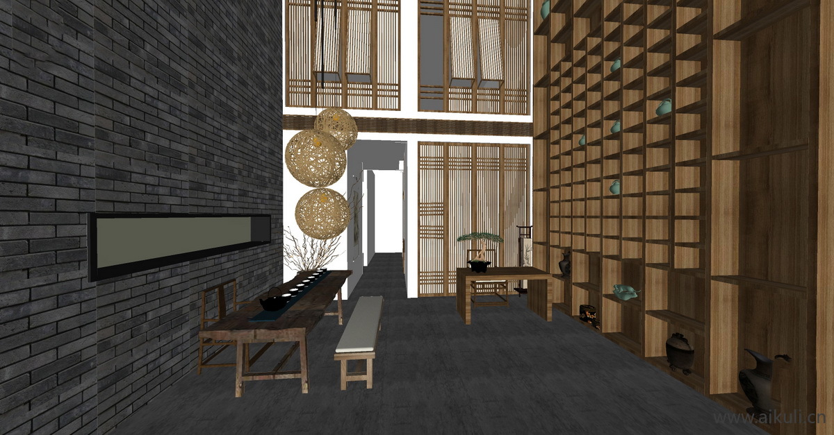 路边茶叶专卖店 烟酒店 烟酒店铺BD-SU模型