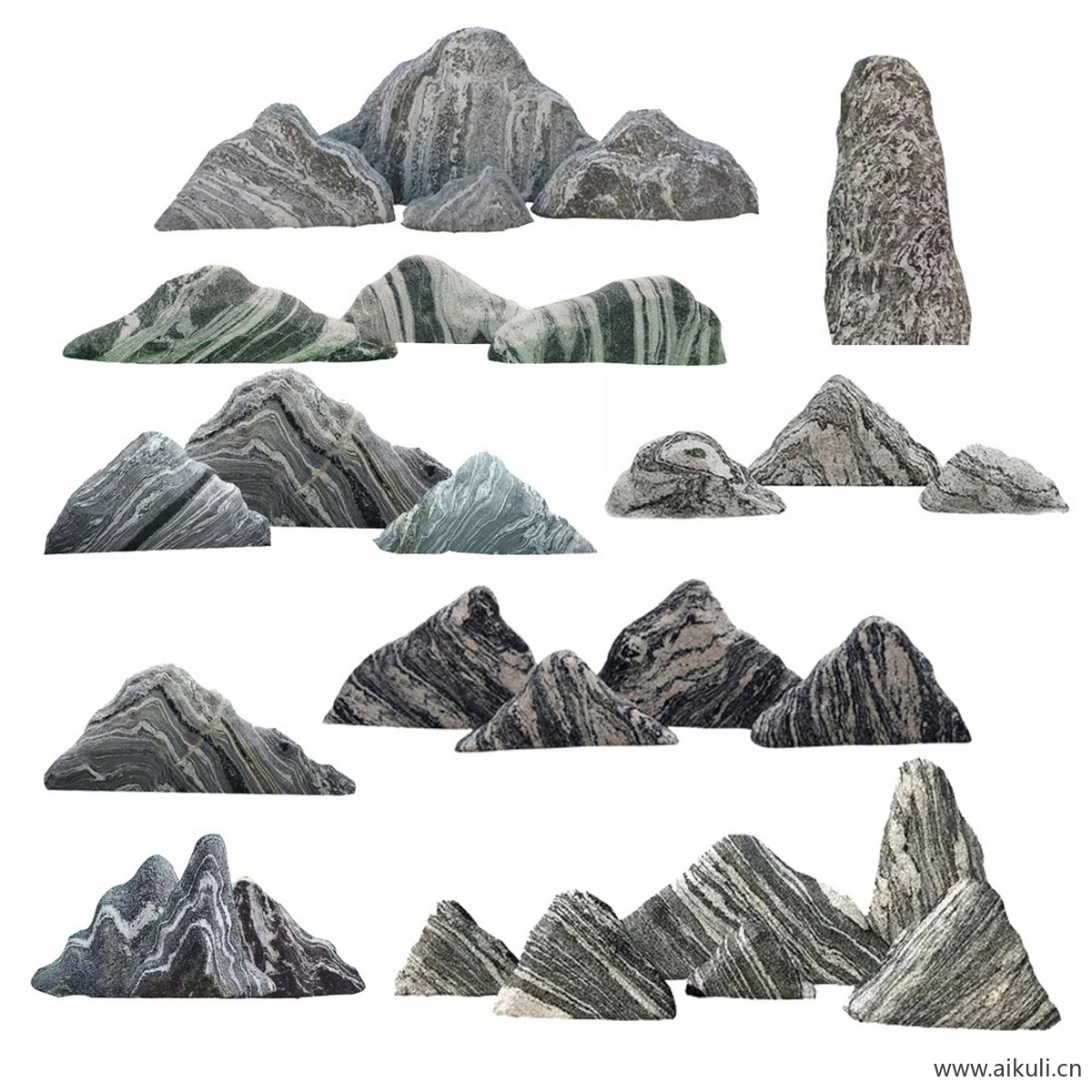 免抠景石片石泰山石