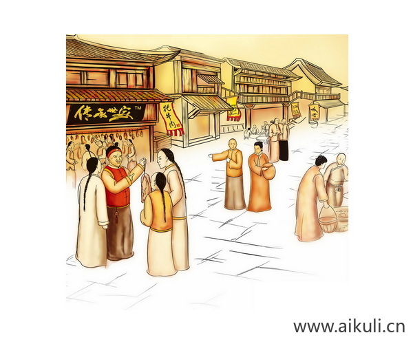 古代传统手工工艺H市井民俗人PNG免扣素材