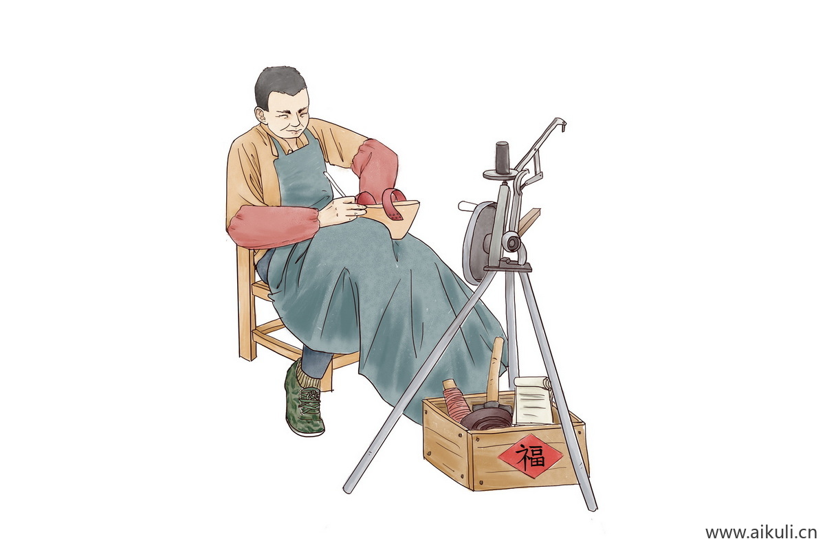 手工艺X市井民俗人PNG免扣素材