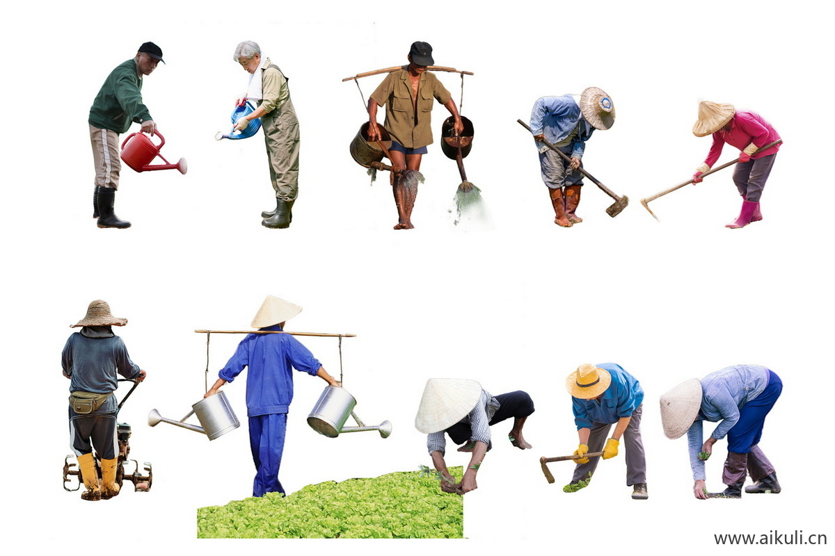 乡村活动人物 乡村人物乡村农作农民人物ps素材