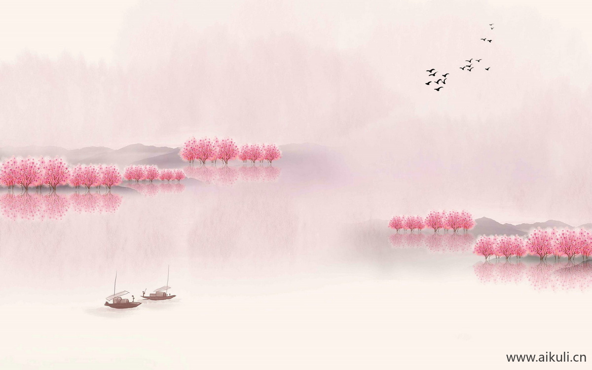 中式D山水壁画