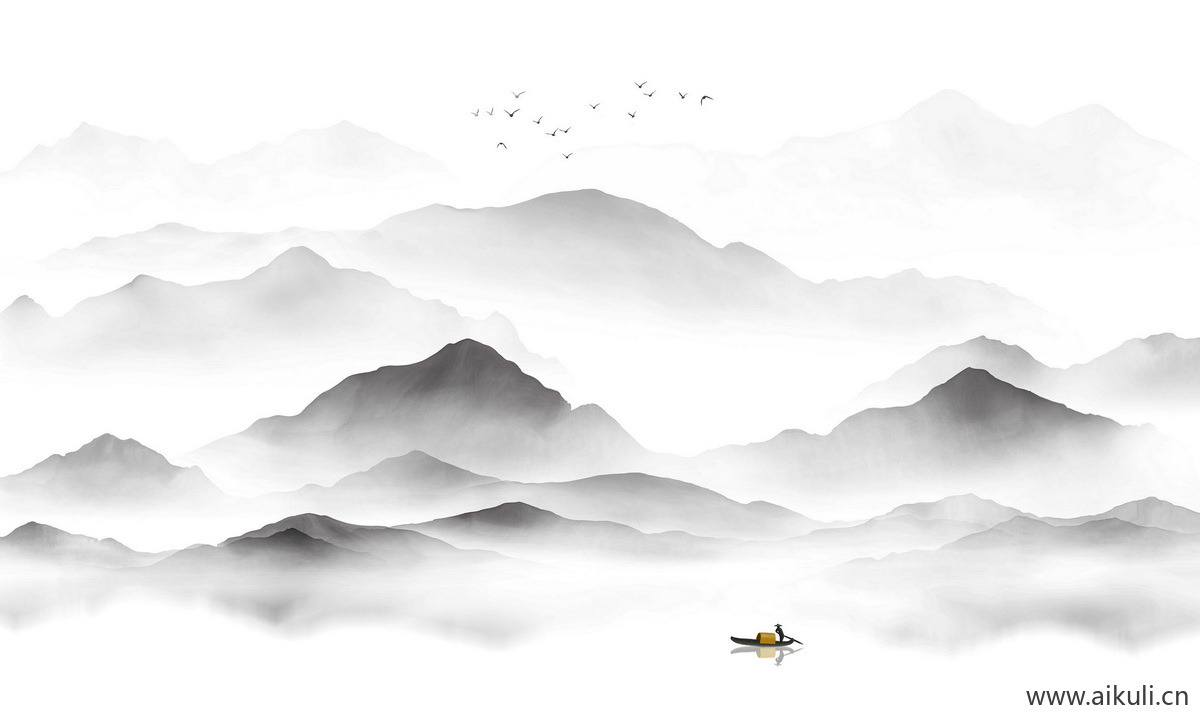 新中式IH水墨风 贴图 壁画