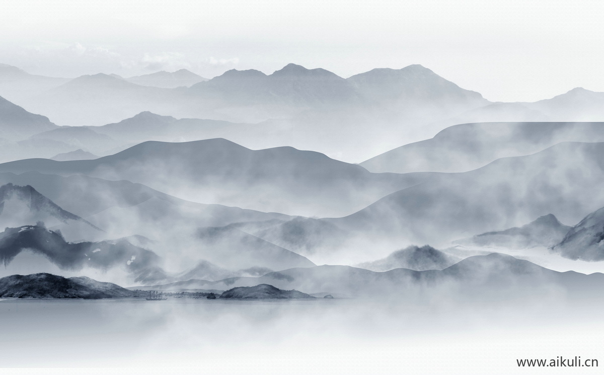 新中式ID水墨风 贴图 壁画