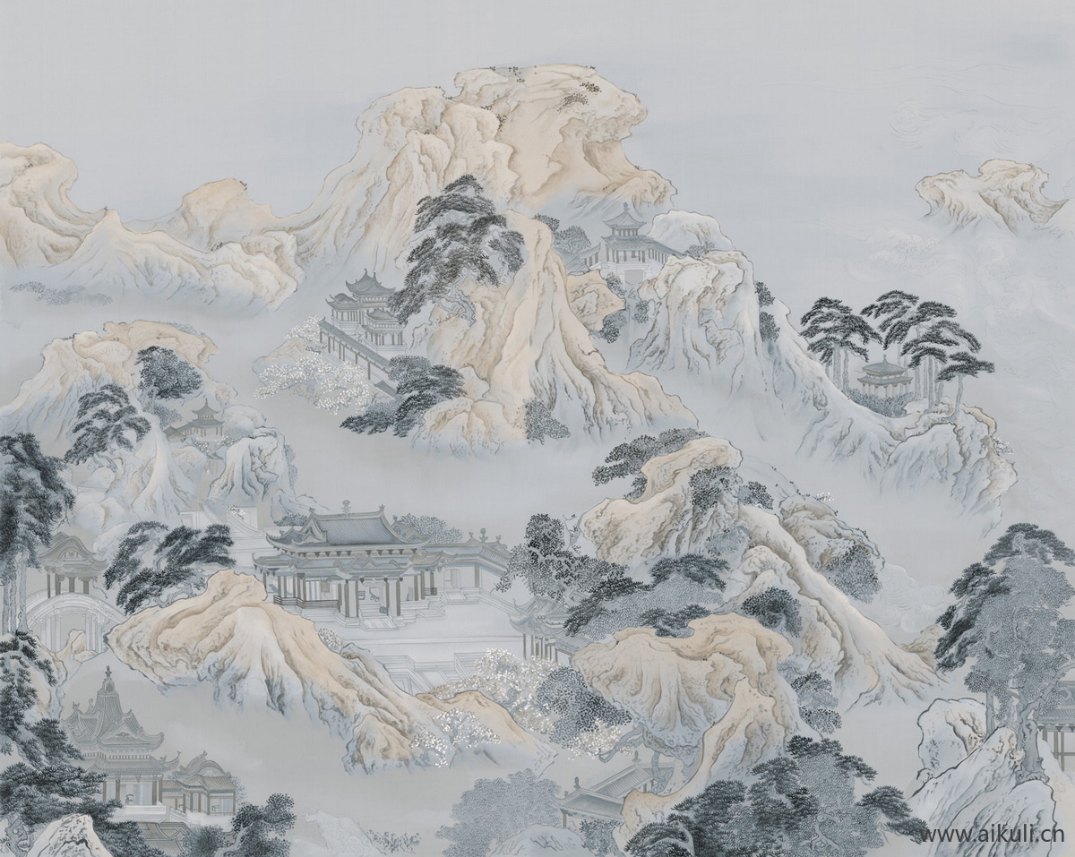 新中式EX水墨风 贴图 壁画
