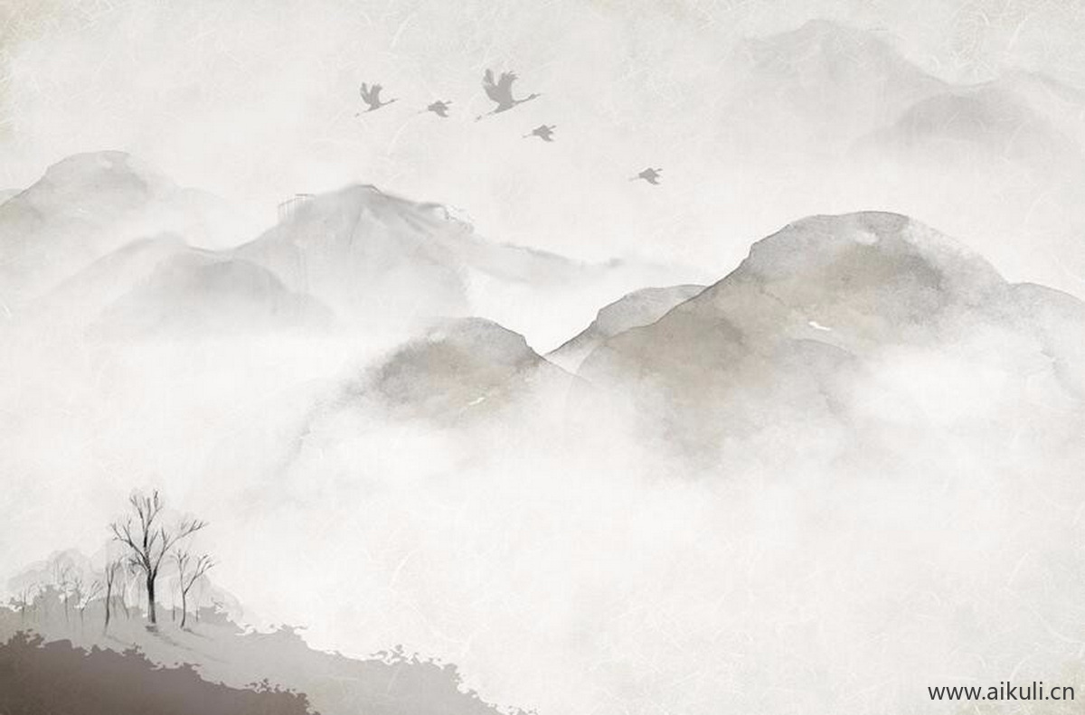 新中式L水墨风 贴图 壁画