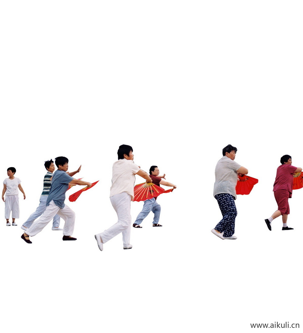 跳广场舞人物 PS素材