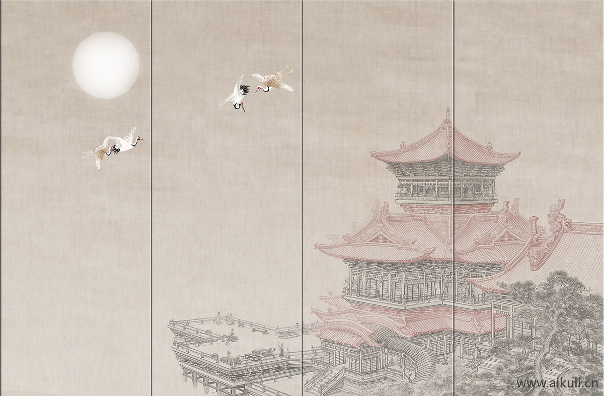 新中式CJ水墨风 贴图 壁画