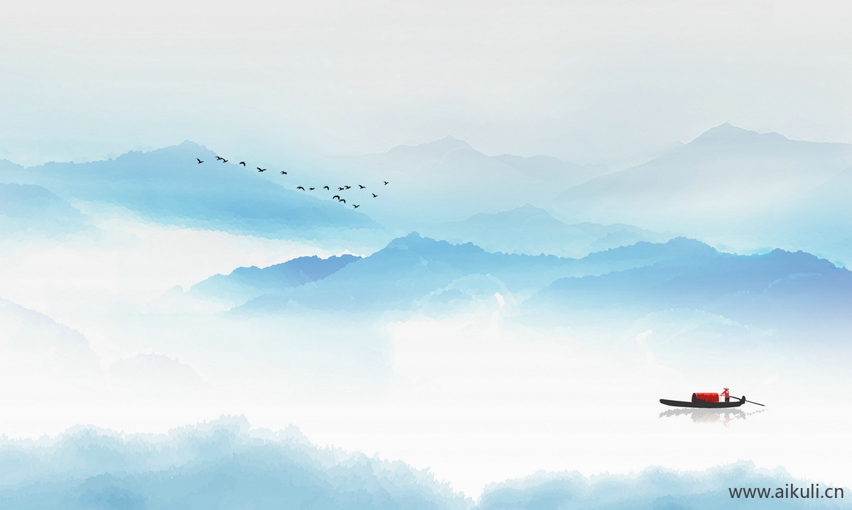 新中式FR水墨风 贴图 壁画