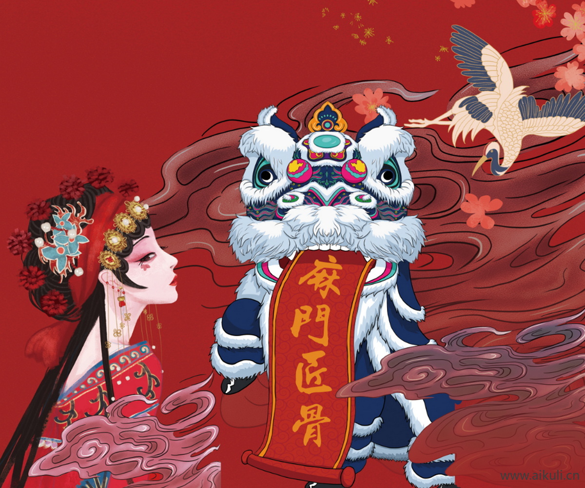 中式C国潮风贴图