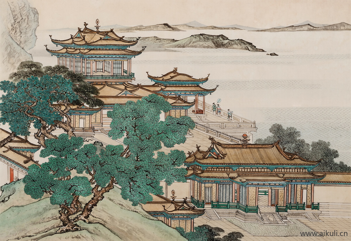 新中式CT水墨风 贴图 壁画