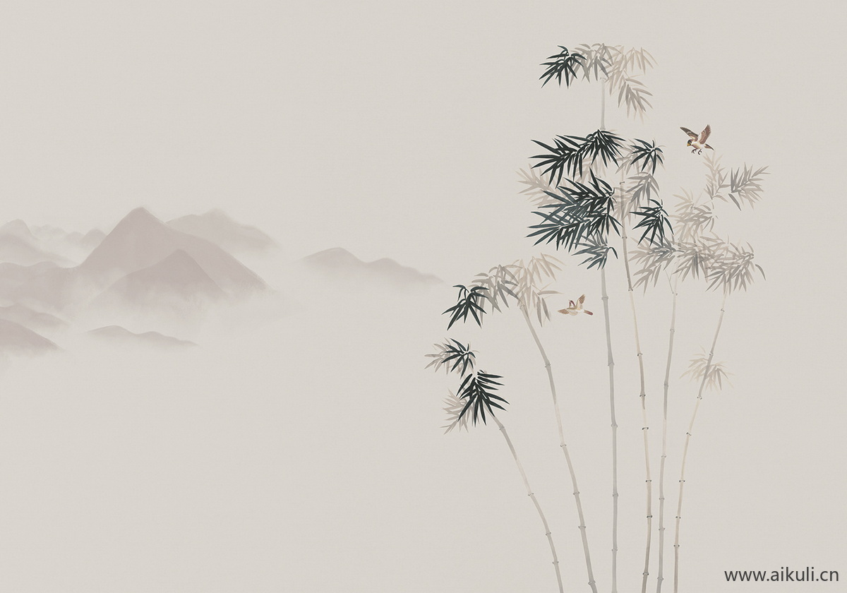 高清壁画贴图GK 鹤 荷 花鸟
