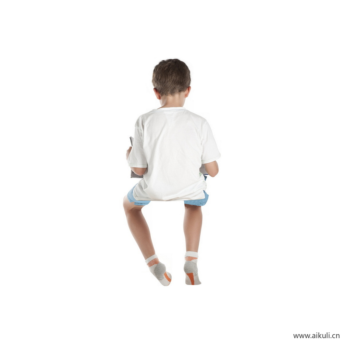白衣服男孩R人物系列动作素材PNG