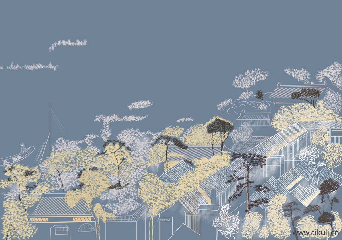 新中式BR水墨风 贴图 壁画