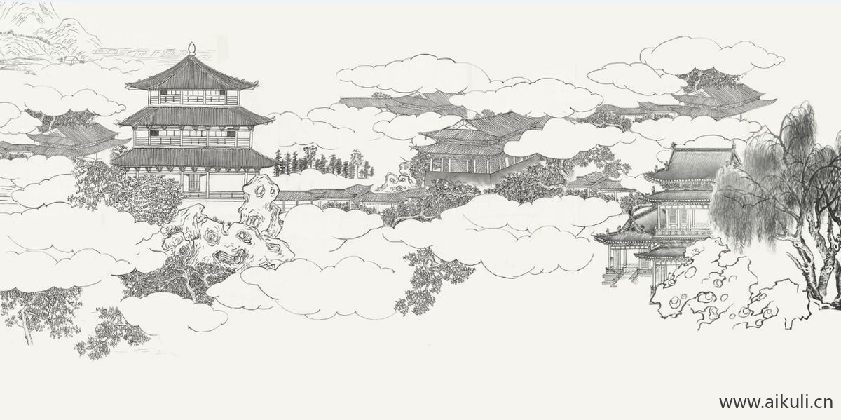 新中式A水墨风 贴图 壁画