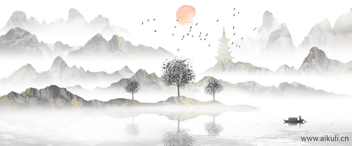 新中式DG水墨风 贴图 壁画